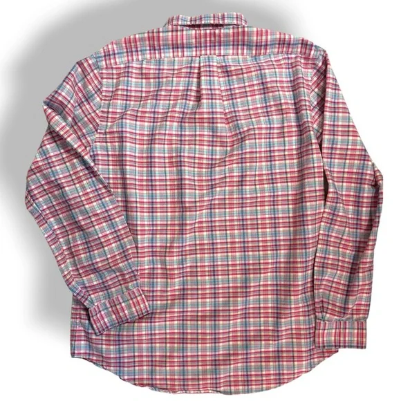 Ralph Lauren Polo Men's Long Sleeve Button Front Shirt Size L Pink Muliti Plaid - Picture 3 of 7